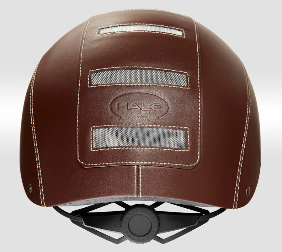 casque velo marron