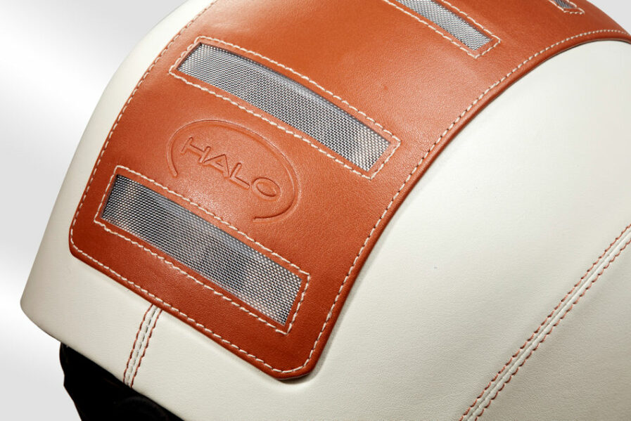 casque velo beige