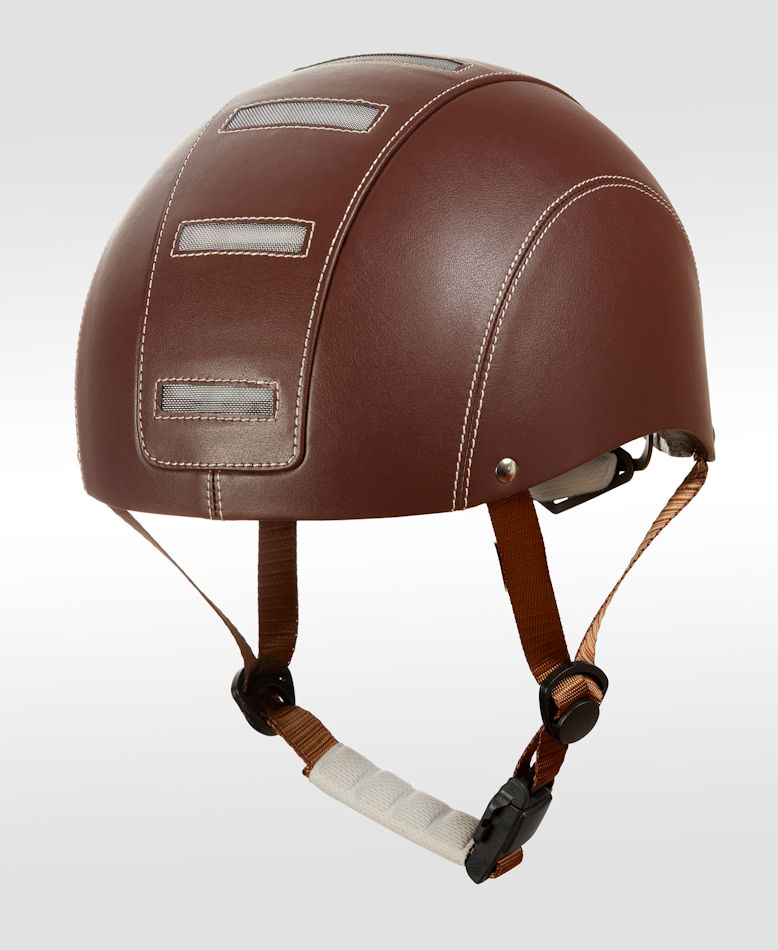 casque velo marron