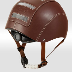 casque velo marron