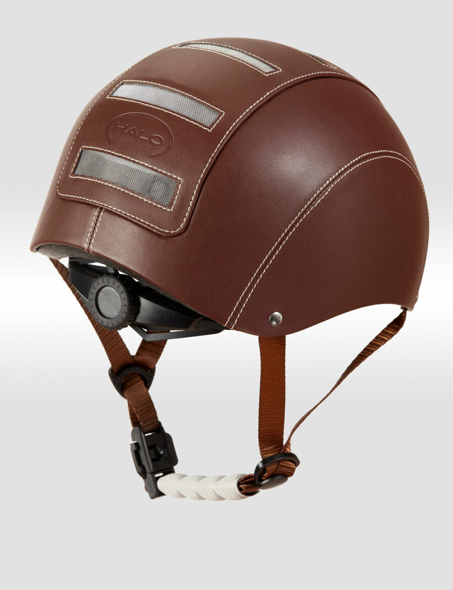 casque velo marron