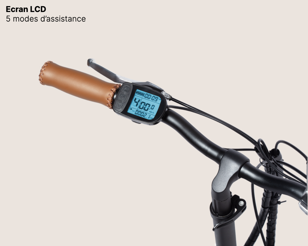 détail écran guidon vélo électrique pliable Velair urban evolution